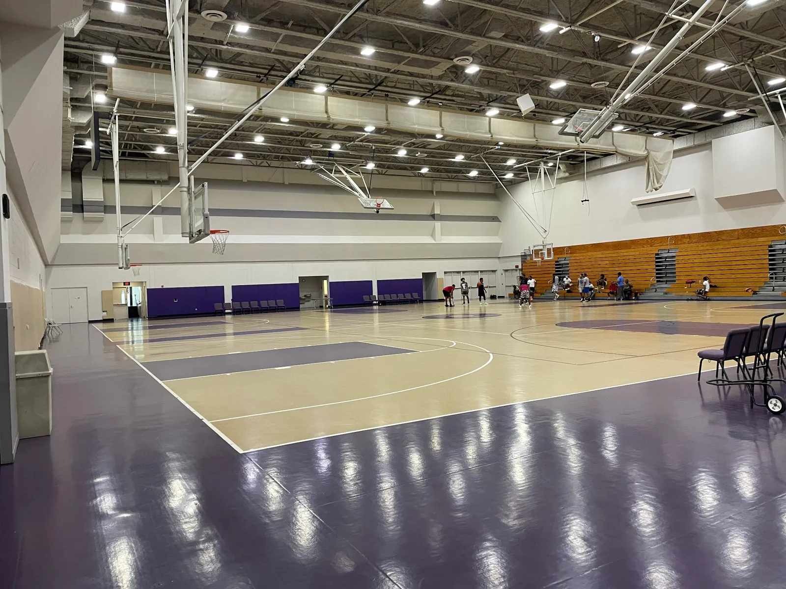 Church gymnasium with basketball court — recreational ministry facilities