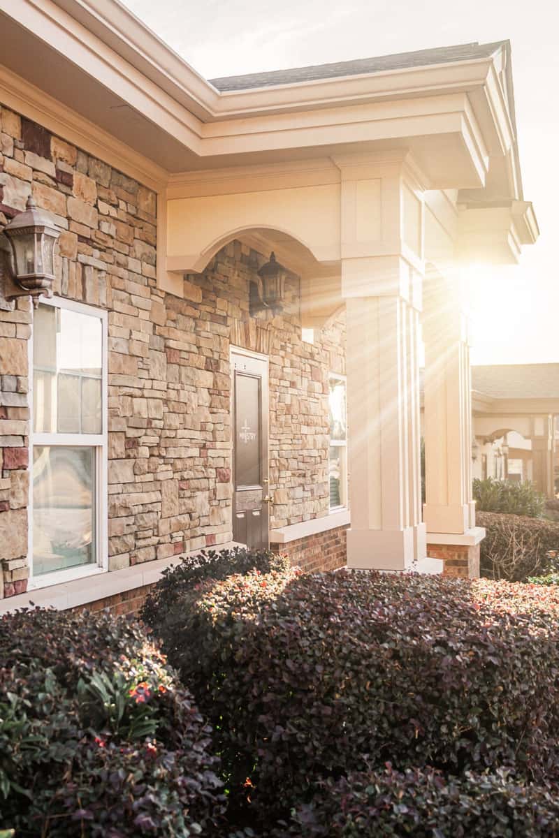 MinistrySure office entrance at golden hour — Loganville, Georgia