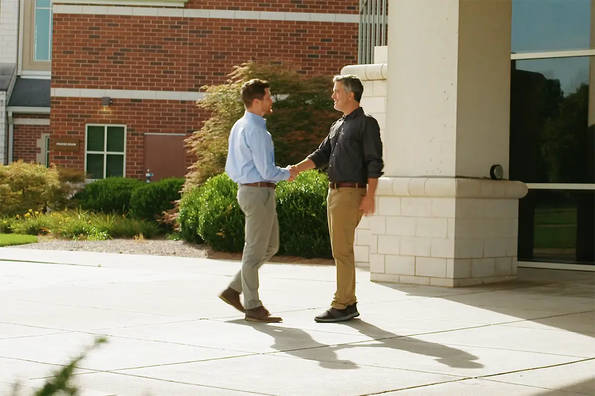 Pastor and Insurance Agent discussing Church Insurance